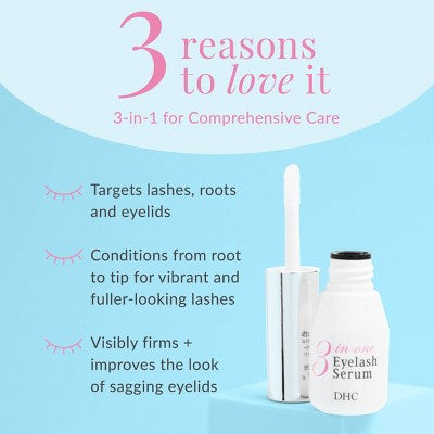 DHC 3-in-1 Eyelash Serum for Lashes, Roots and Eyelids 0.80 fl oz