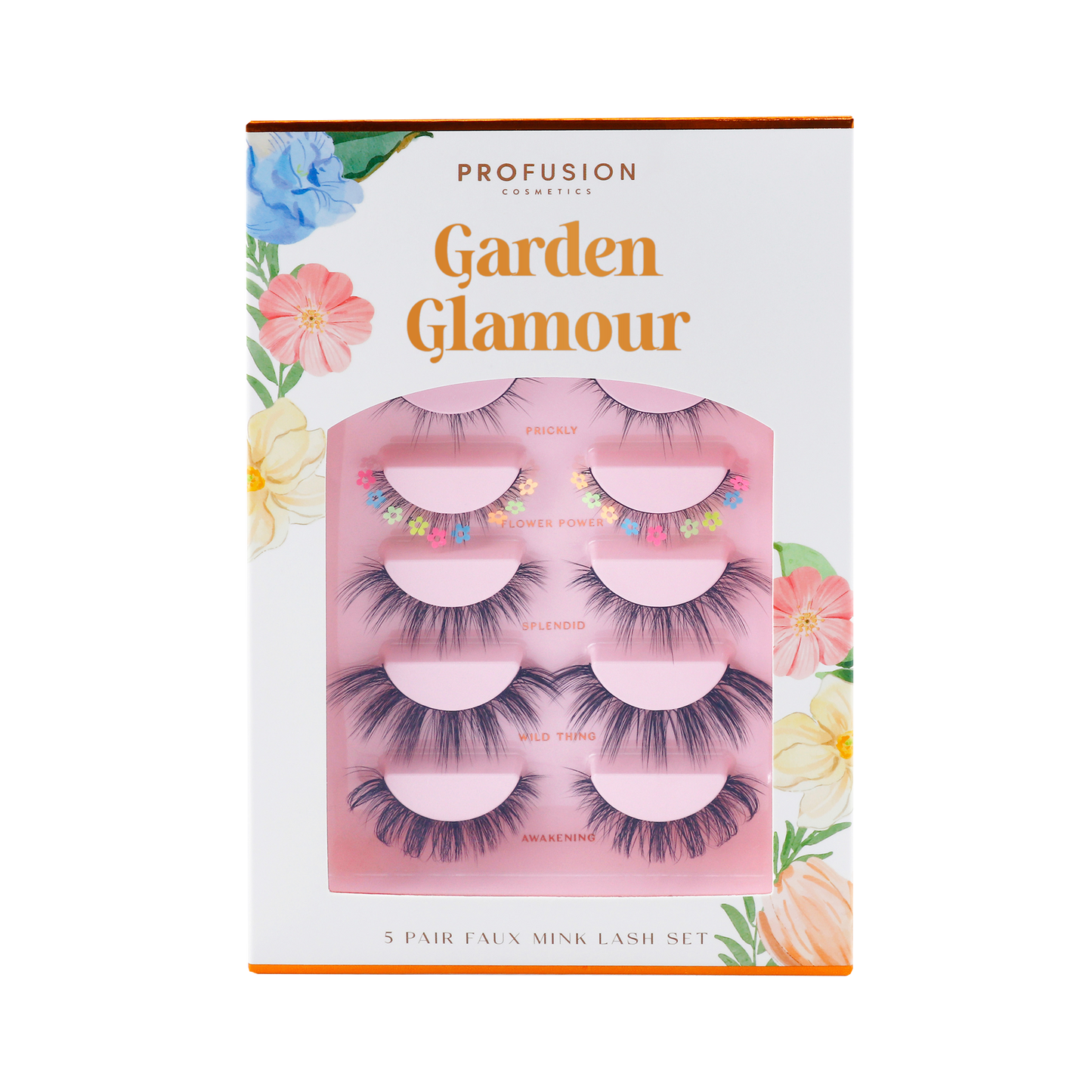 Garden Glamour 5 Pairs Faux Mink Lash Set