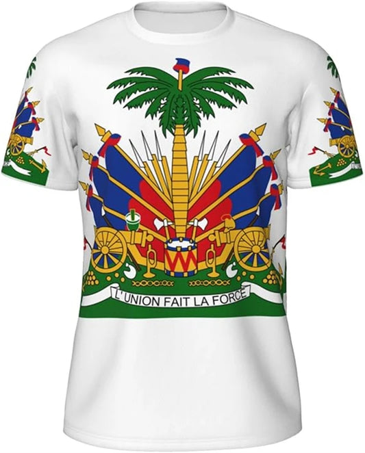 Haiti Emblem Symbol Vintage Men T-Shirt