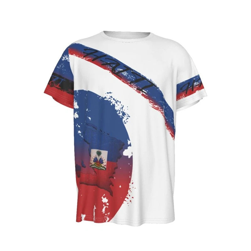 Haiti Emblem Symbol Vintage Men T-Shirt 5