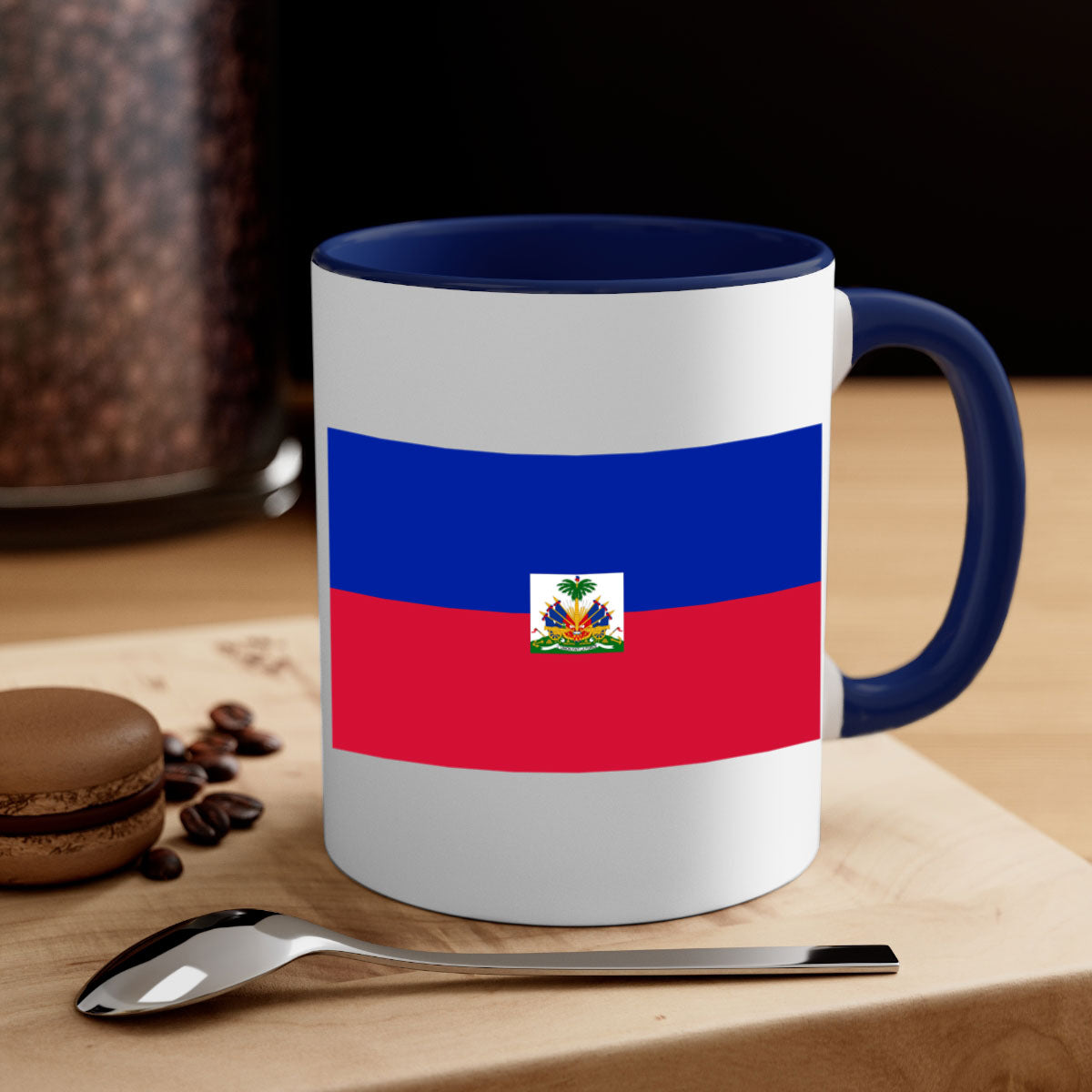 Haitian Flag Navy Coffee Mug