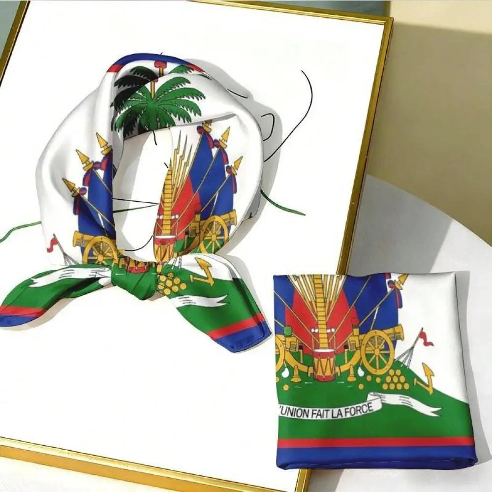 Haitian Flag Patterned Headscarf 1
