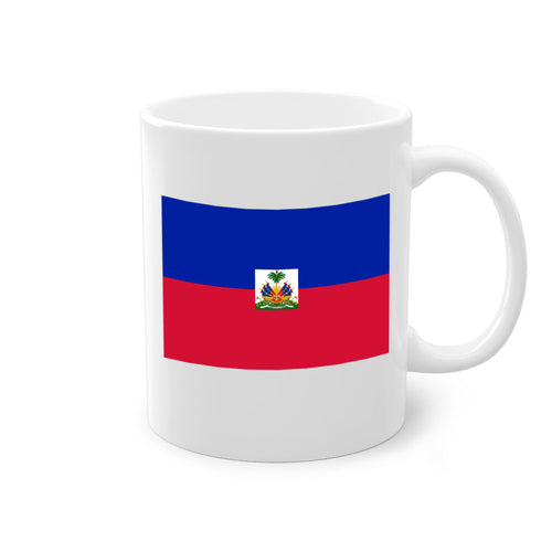 Haitian Flag White Coffee Mug