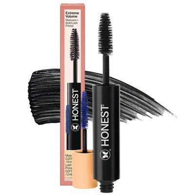 Honest Beauty Extreme Volume Mascara + Bold Lash Primer Black 0.27 fl oz 