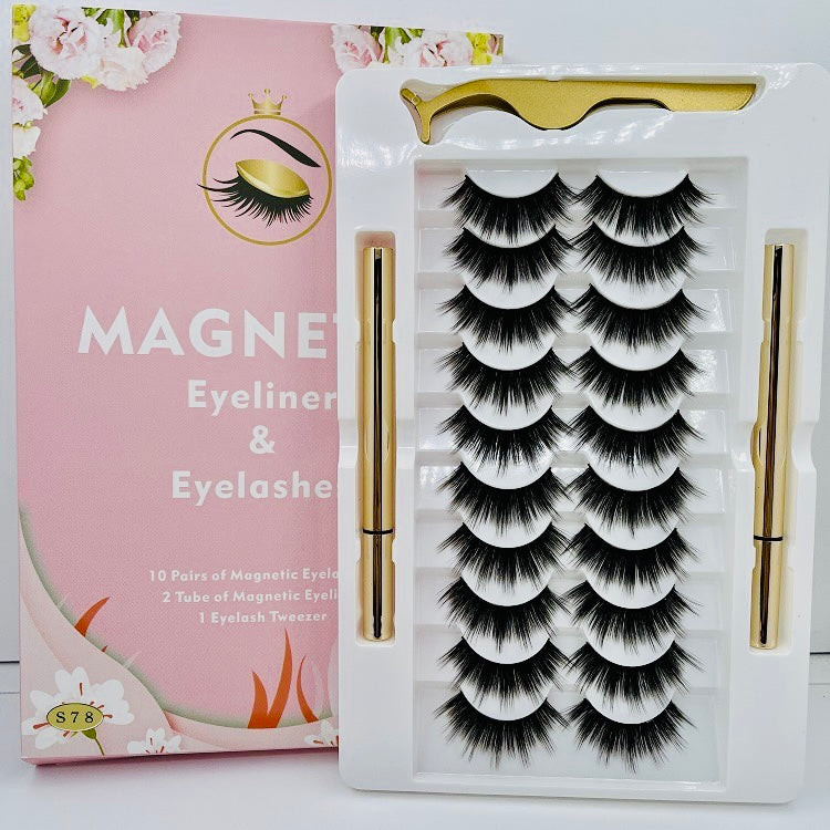 10-Pair Magnetic Eyeliner & Eyelashes Set