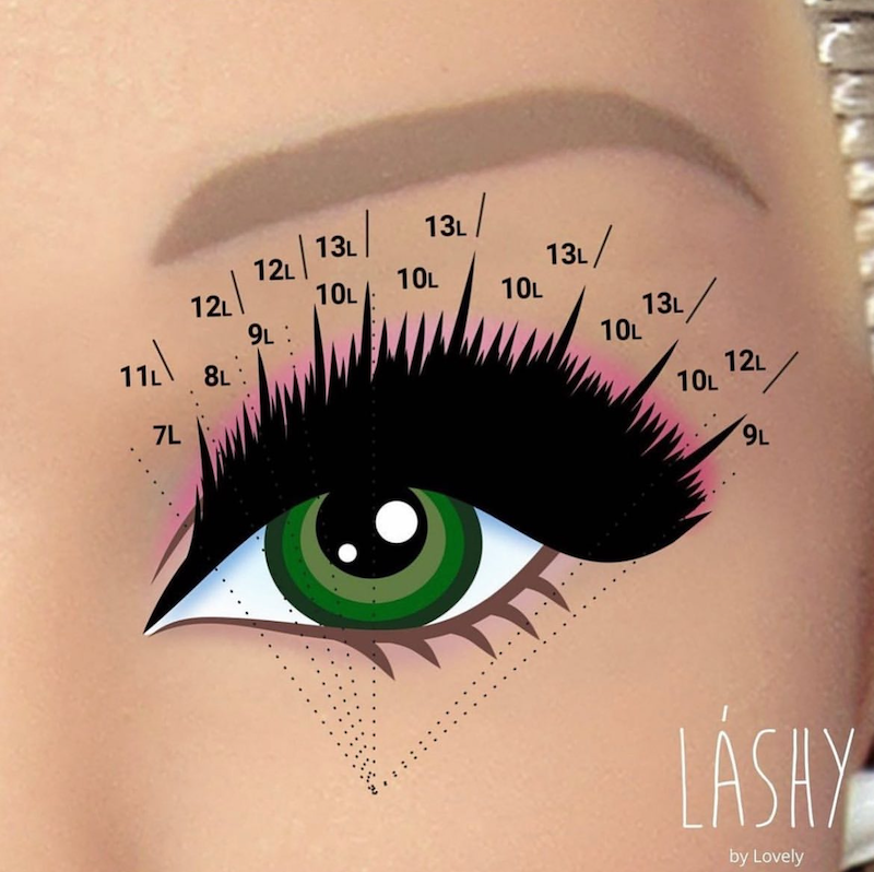 Lashy Green Eyelash Extensions | 16 Lines | Black | C D Curl | 0.07 & 0.10 | 5–15mm