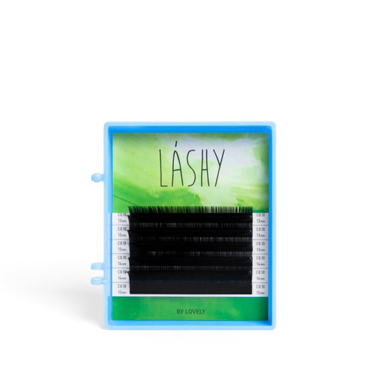 Lashy Green Eyelash Extensions | 6 Lines | MIX | Black | C D Curl | 0.07 & 0.10 | 8–16mm