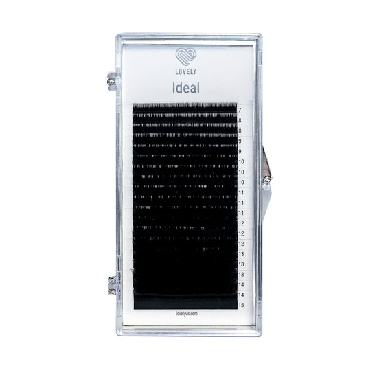 Ideal Eyelash Extensions | 20 Lines | MIX | Black | B C C+ CC D L L+ M Curl | 0.05–0.15 | 7–15mm | Lovely