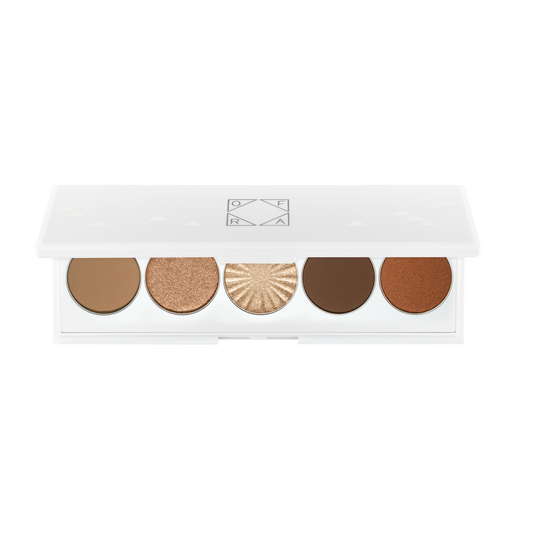 palette of rich mochas and shimmery bronzes
