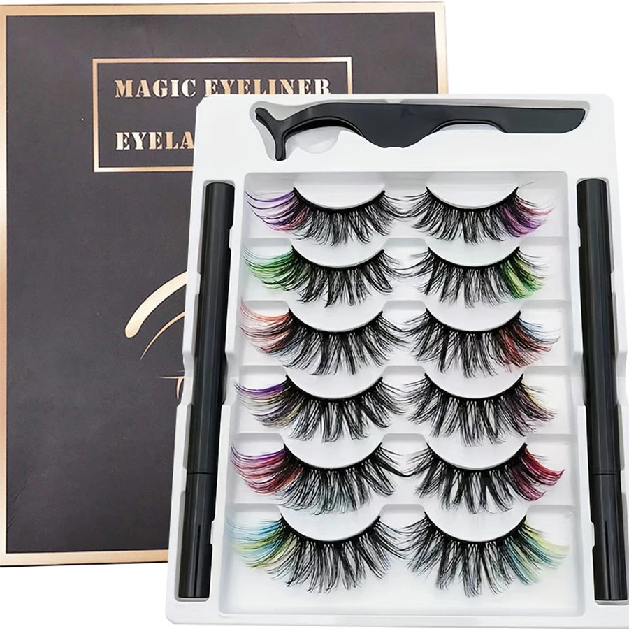 Magic Eyeliner and Color Eyelash Set