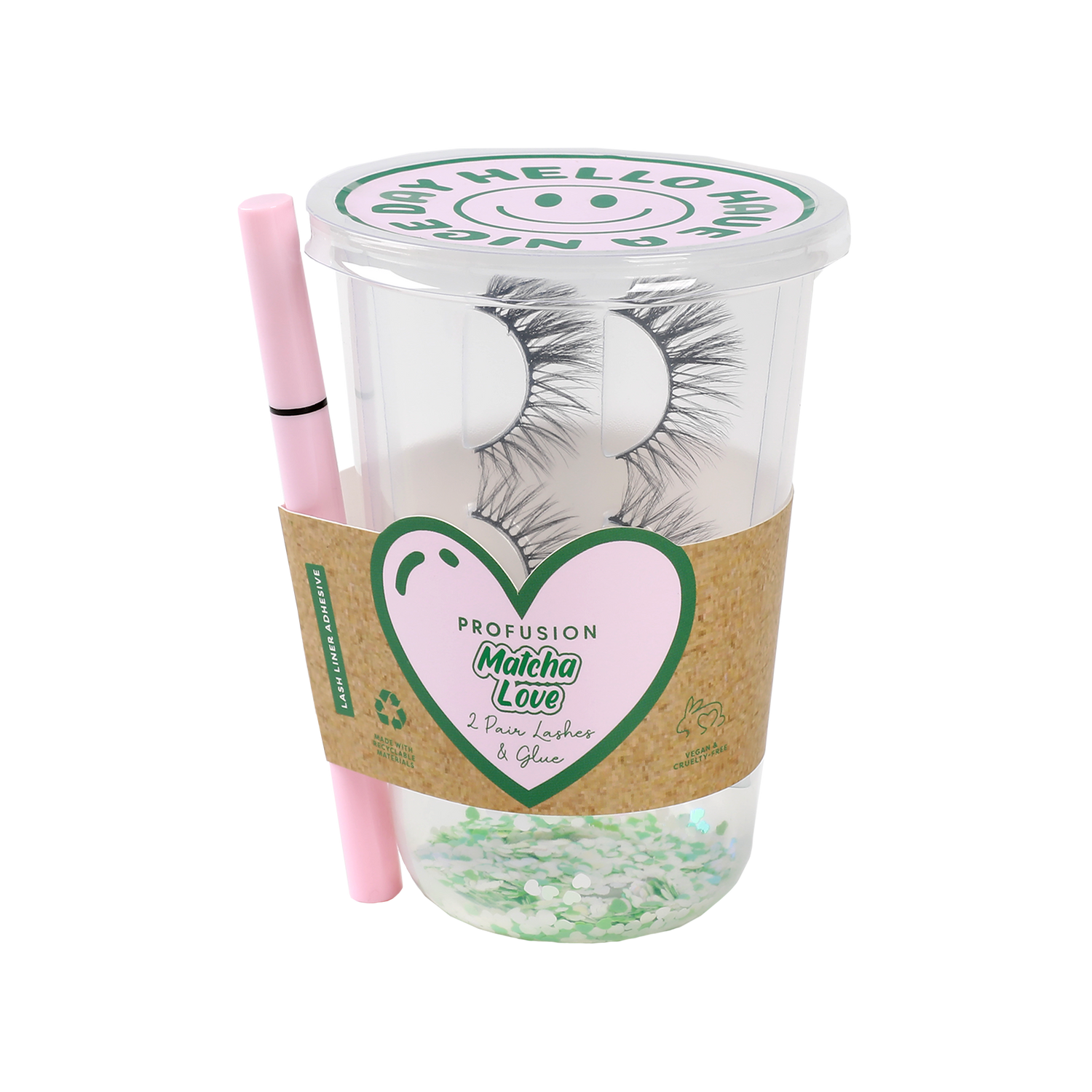 Matcha Love 2 Pair Lashes & Glue