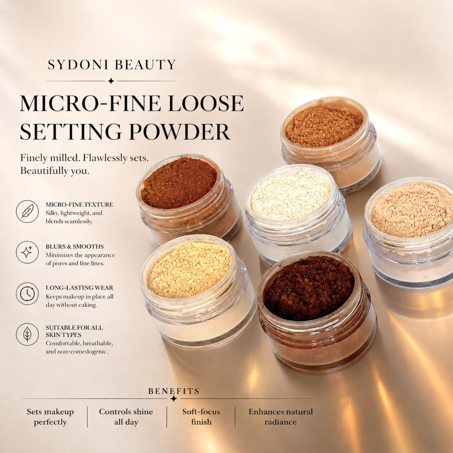 LUXURY MICR0-FINE LOOSE POWDER | Perfect Your Complexion .74 OZ. (6 SHADES)