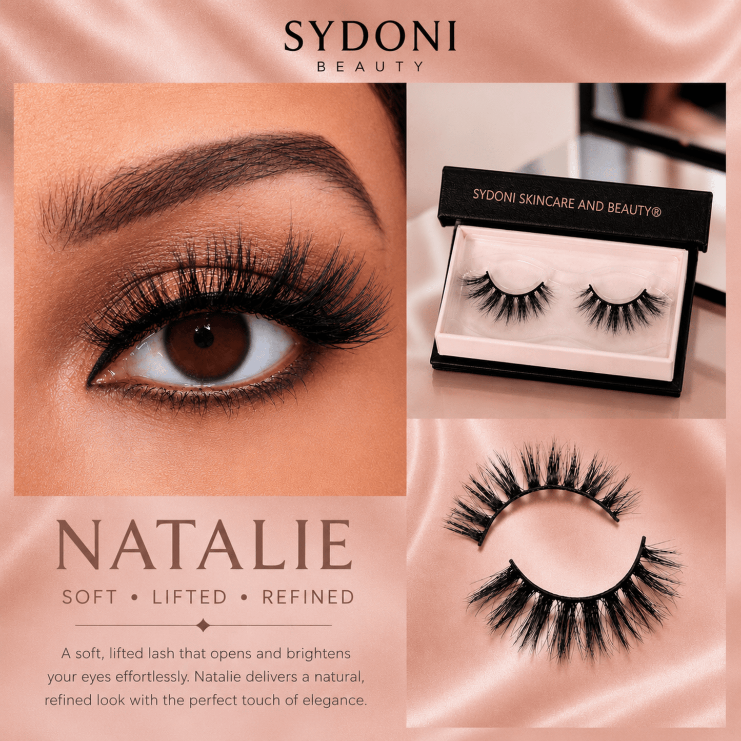 "NATALIE" LUXURY MINK LASHES - Soft, Lifted, Defined
