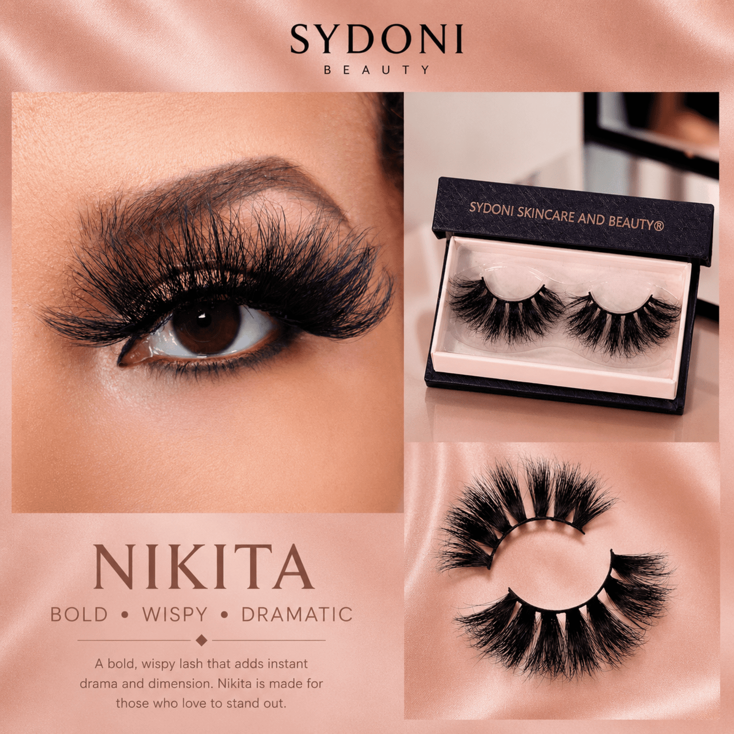 "NIKITA" LUXURY MINK LASHES - Bold, Wispy, Dramatic