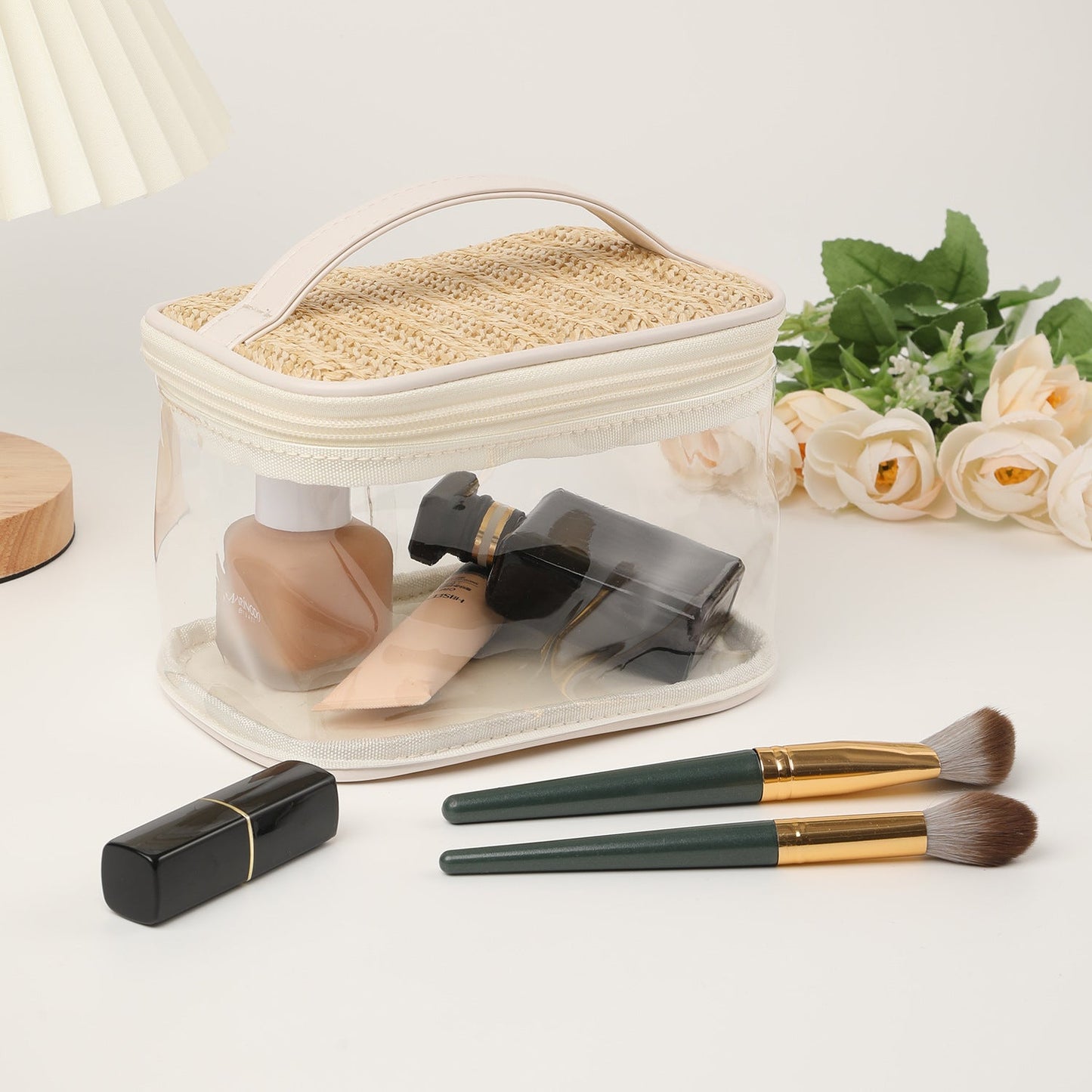 PVC Straw Makeup Bag