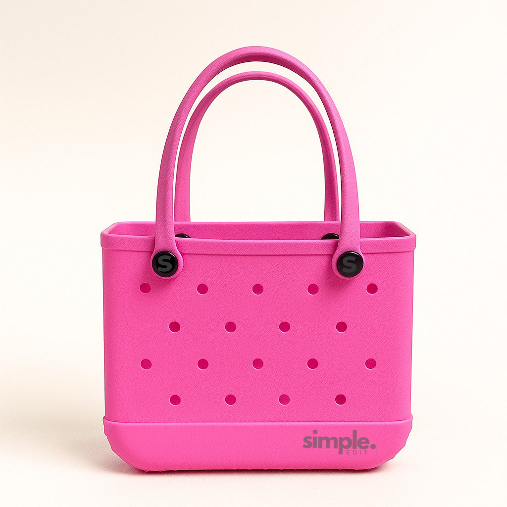 Set of 3 Stylish Pink Shades EVA Tote Bags
