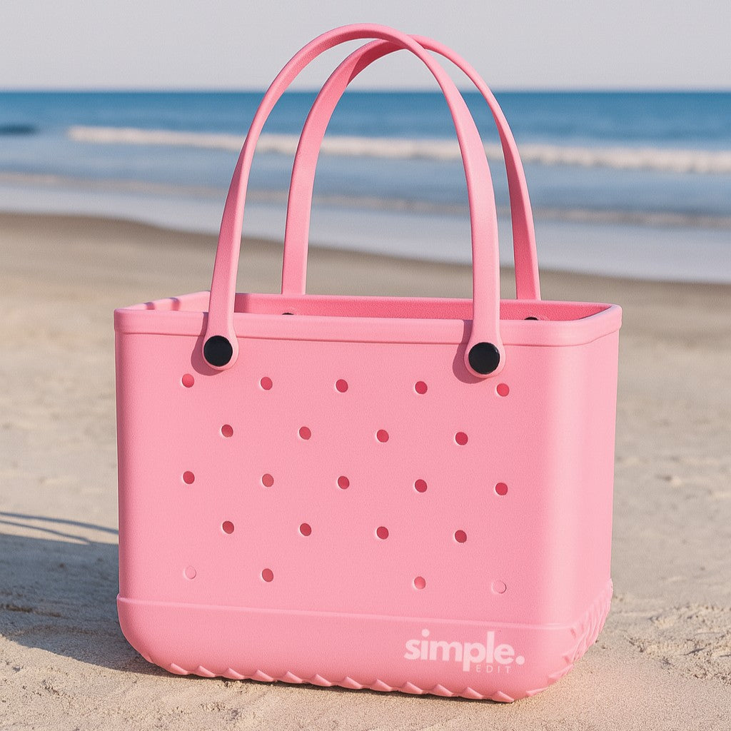 Set of 3 Stylish Pink Shades EVA Tote Bags