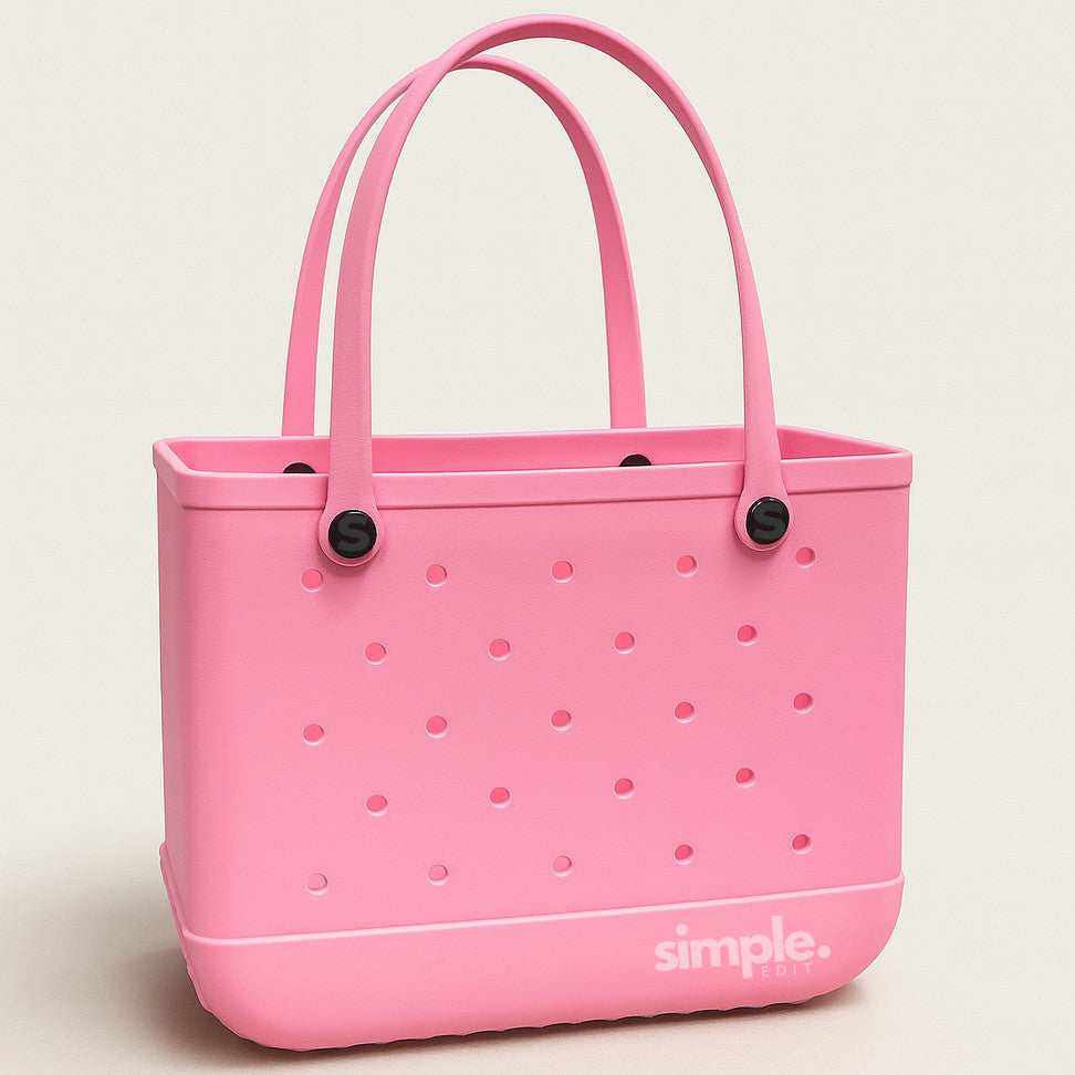 Set of 3 Stylish Pink Shades EVA Tote Bags
