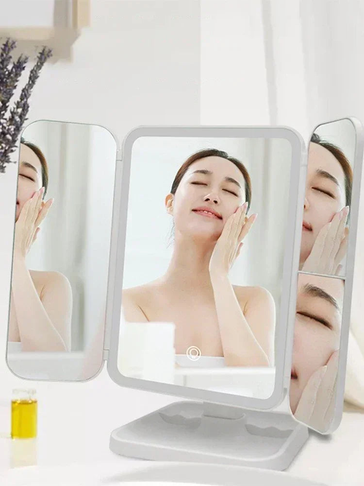 Professional Trifold LED Makeup Mirror