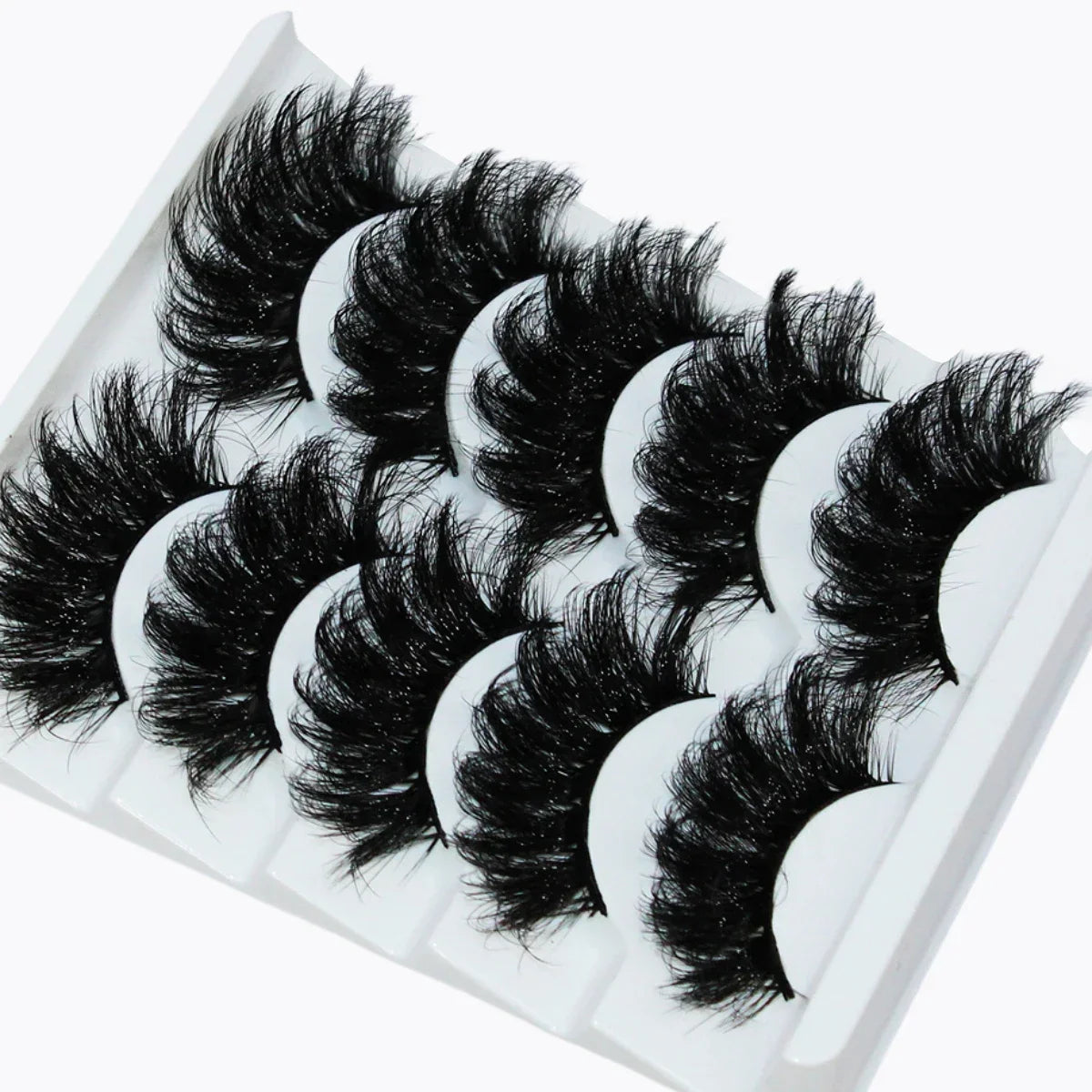 5 Pairs of Fluffy 3D Lashes for Dramatic Volume