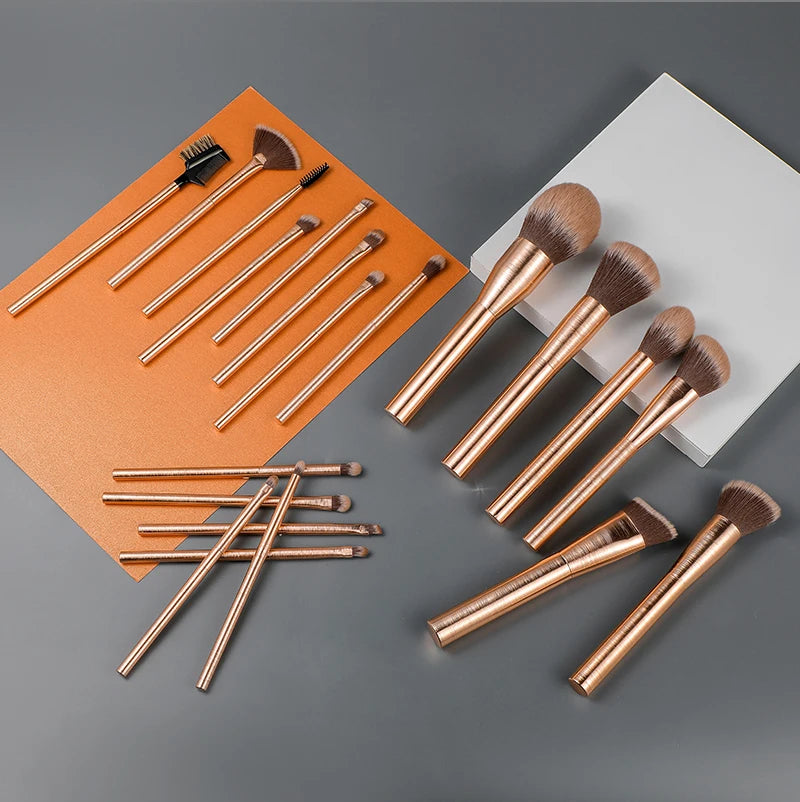 Rose Gold Makeup Brush Set