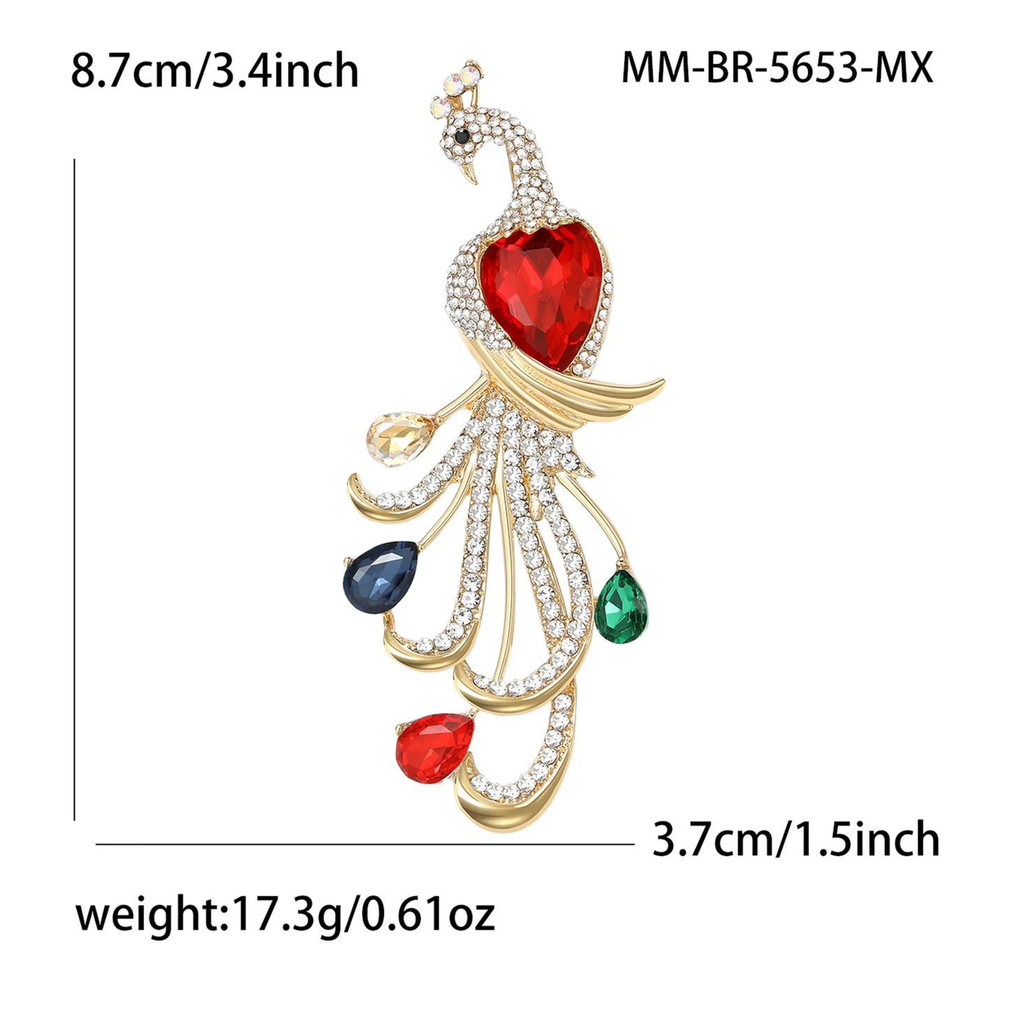 Magnificent Peacock Lapel Pins