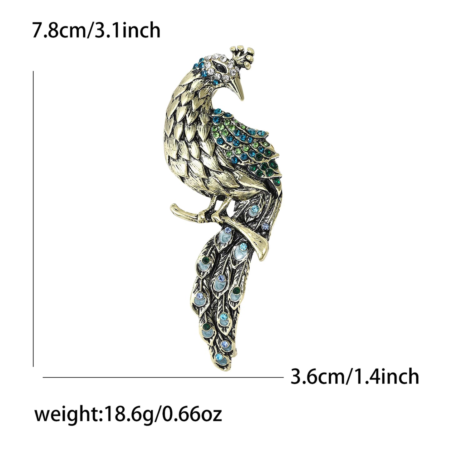 Magnificent Peacock Lapel Pins