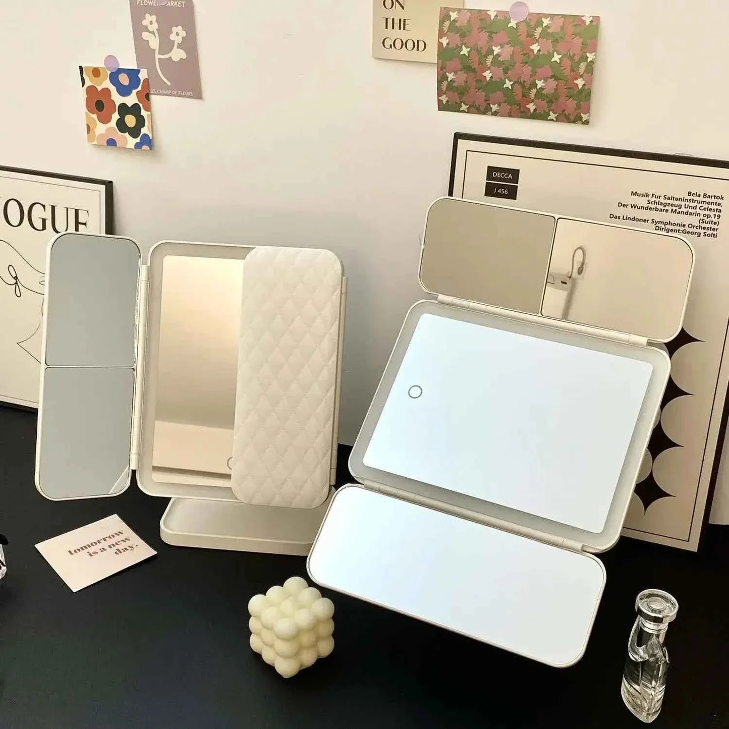 Professional Trifold LED Makeup Mirror