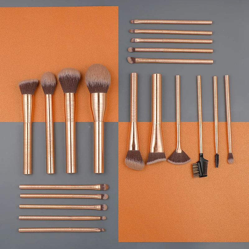 Rose Gold Makeup Brush Set