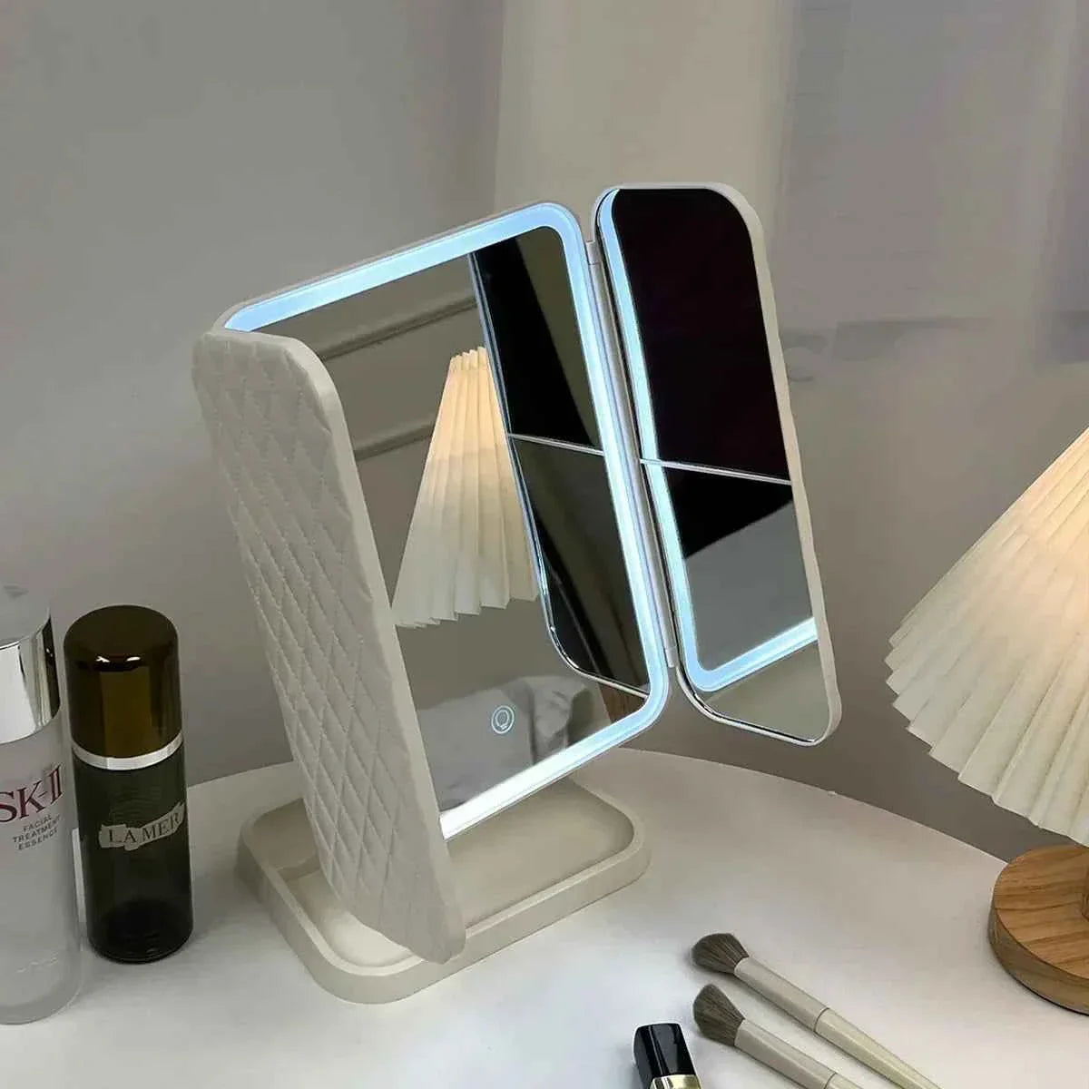 Professional Trifold LED Makeup Mirror