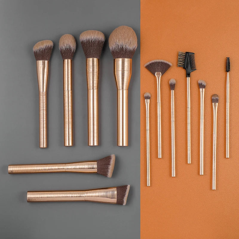 Rose Gold Makeup Brush Set