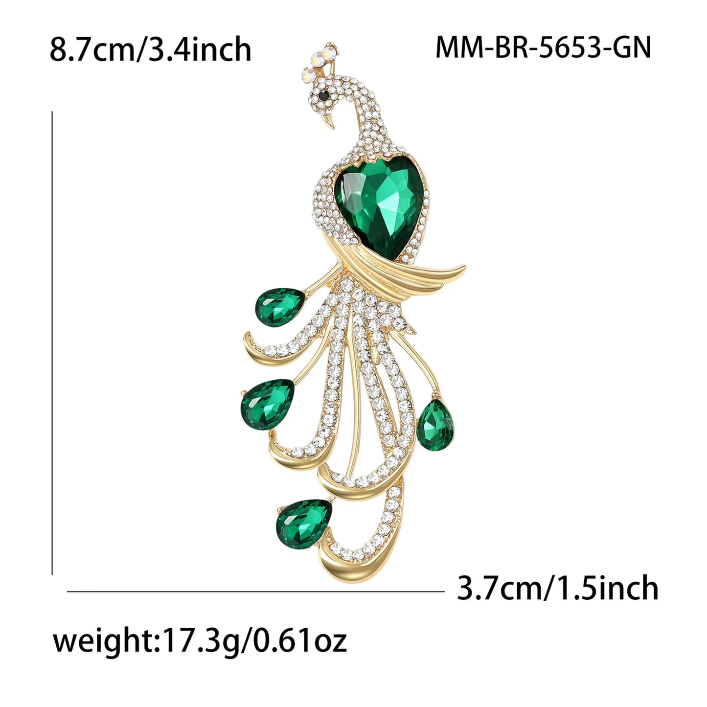 Magnificent Peacock Lapel Pins