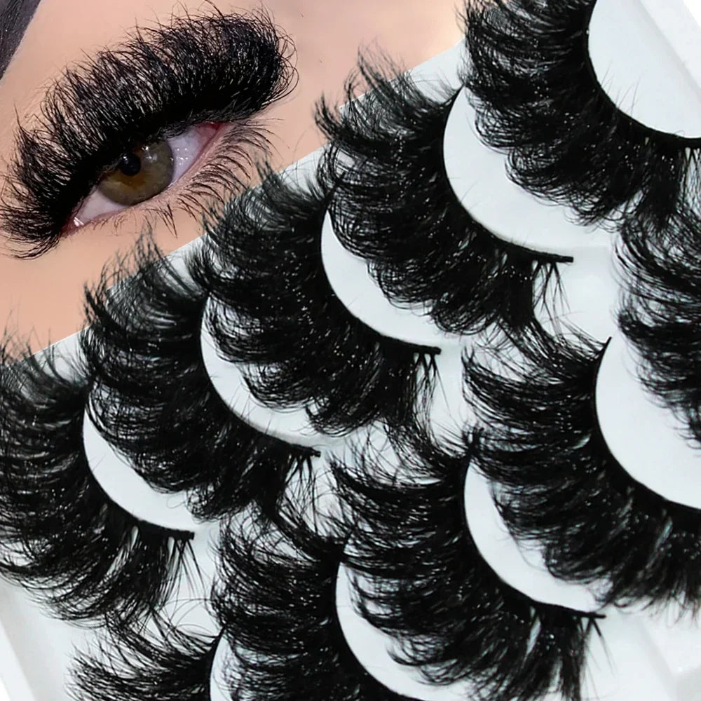 5 Pairs of Fluffy 3D Lashes for Dramatic Volume