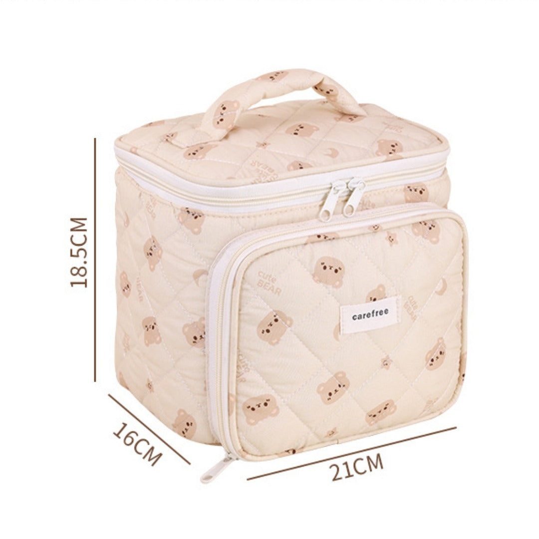 Multifunctional Partition Storage Cosmetic Bag