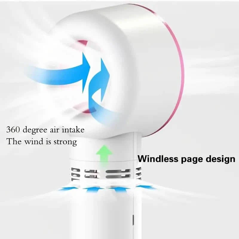Eyelash Extension Bladeless Handheld Fan