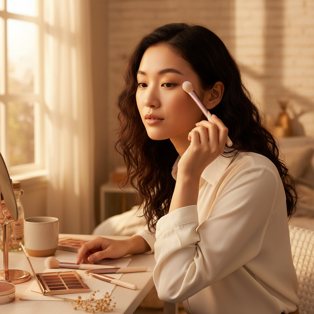 6 Piece Rose Gold Eye Makeup Brush Set