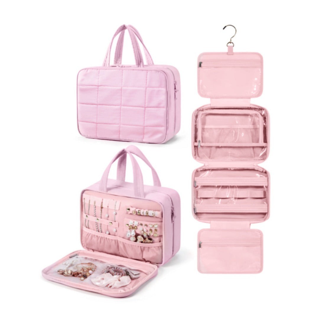 Travel Toilet Bag with Jewelry Storage Compartment
