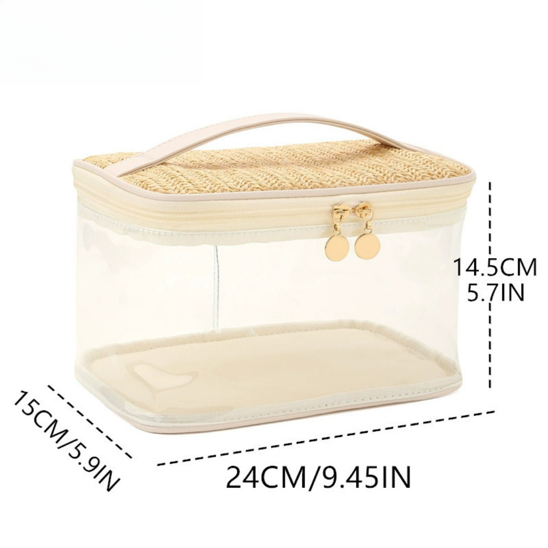 PVC Straw Makeup Bag