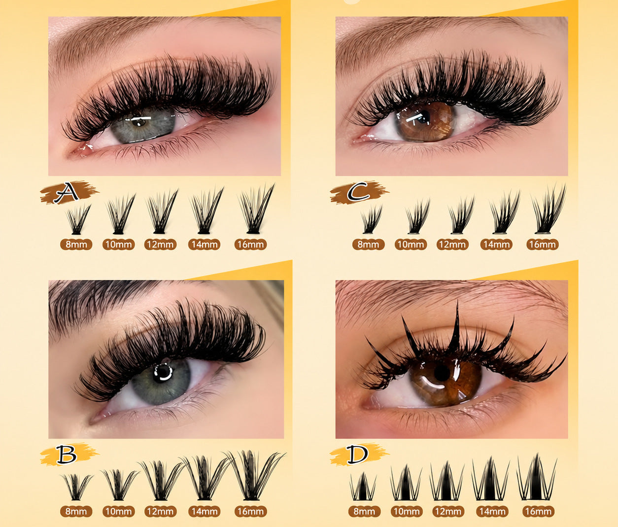 528 High-Volume DIY Cluster Lashes