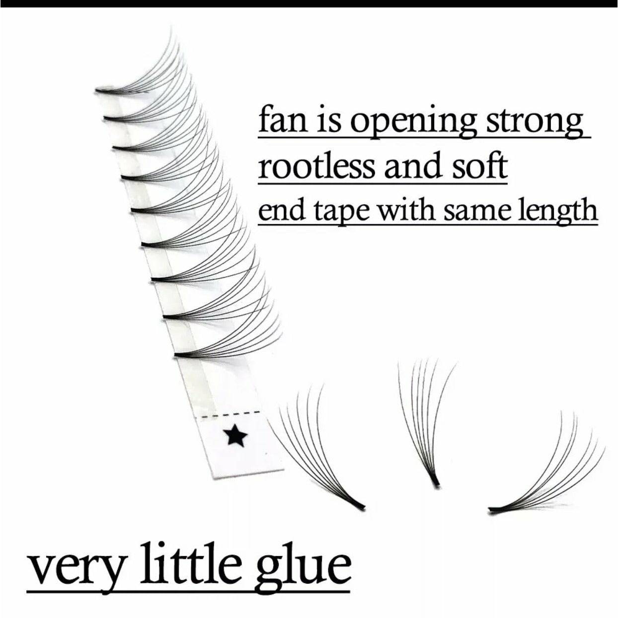 VIP Eyelashes Pre-Fanned Lash Extensions 12 Lines 6D Curl