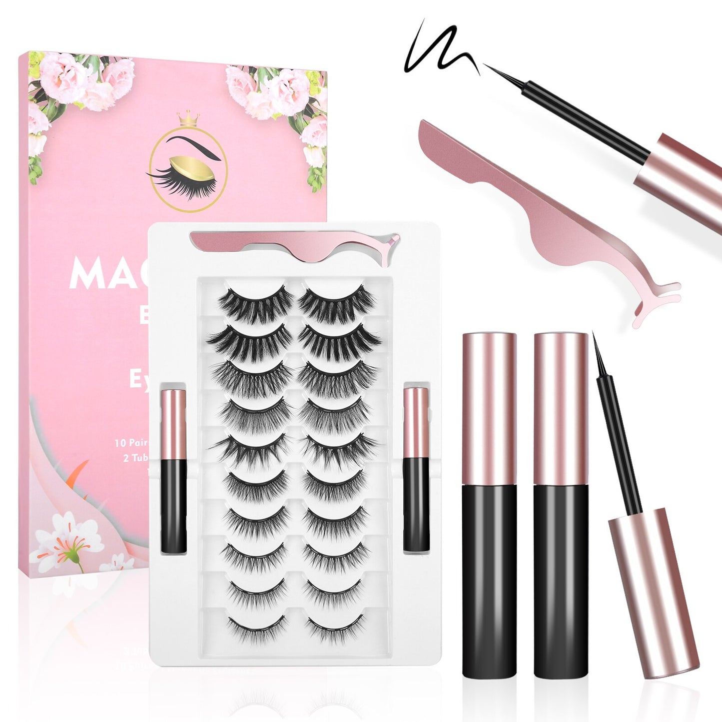3D Magnetic Eyelashes & Eyeliner Kit