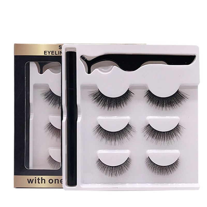  3 Pairs Fashion Magnetic False Eyelash Kit