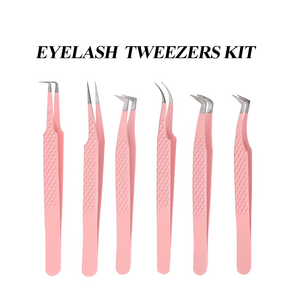 Anti-Slip Eyelash Extension Tweezer Kit
