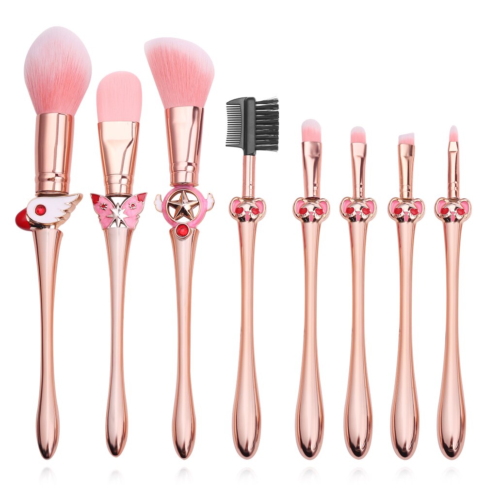 Rose Gold Makeup Brushes Set